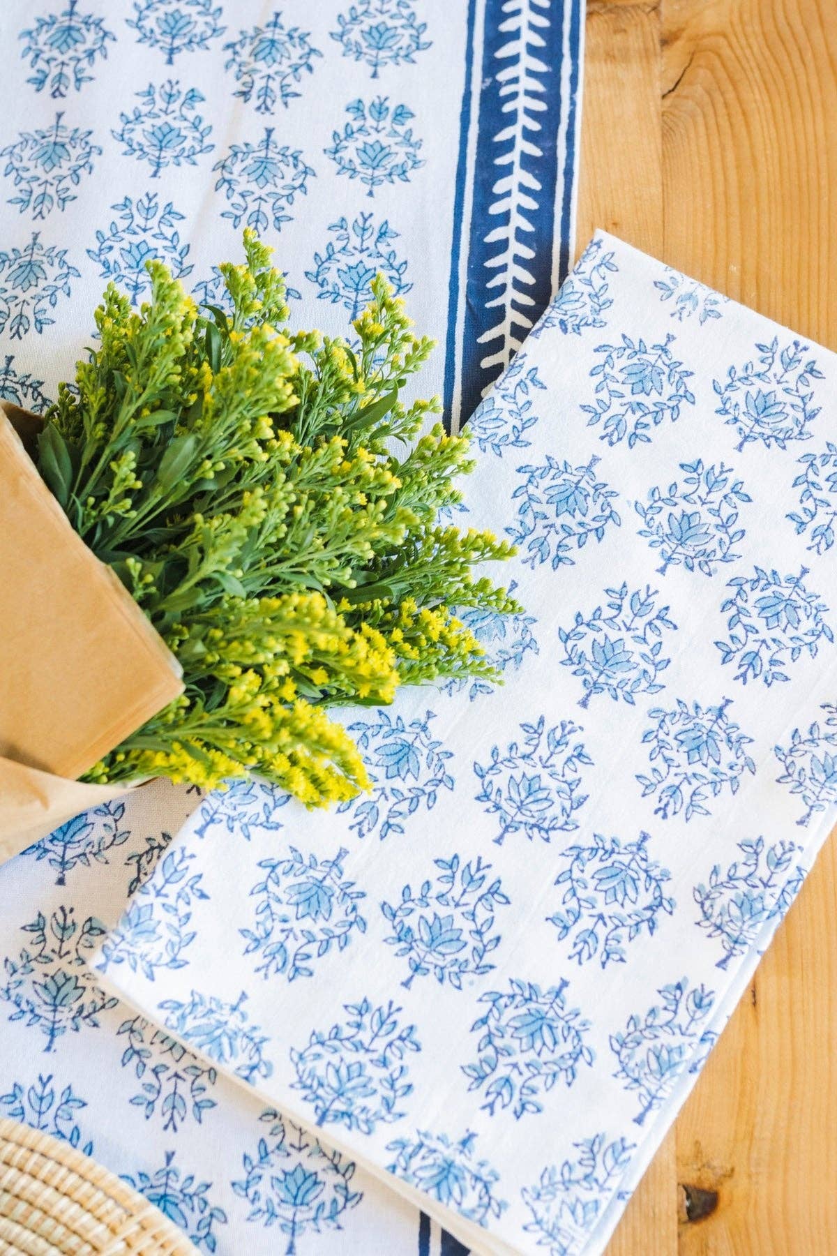 Mended - Wholesale Tea Towel - Tea Towel - Lotus, Navy & Uniform Blue2