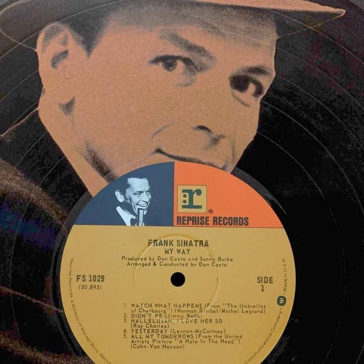 Gold Record Outlet – wholesale Wall Accent – Frank Sinatra My Way 12" Black Vinyl Lp Laser Etched Wall Ar1