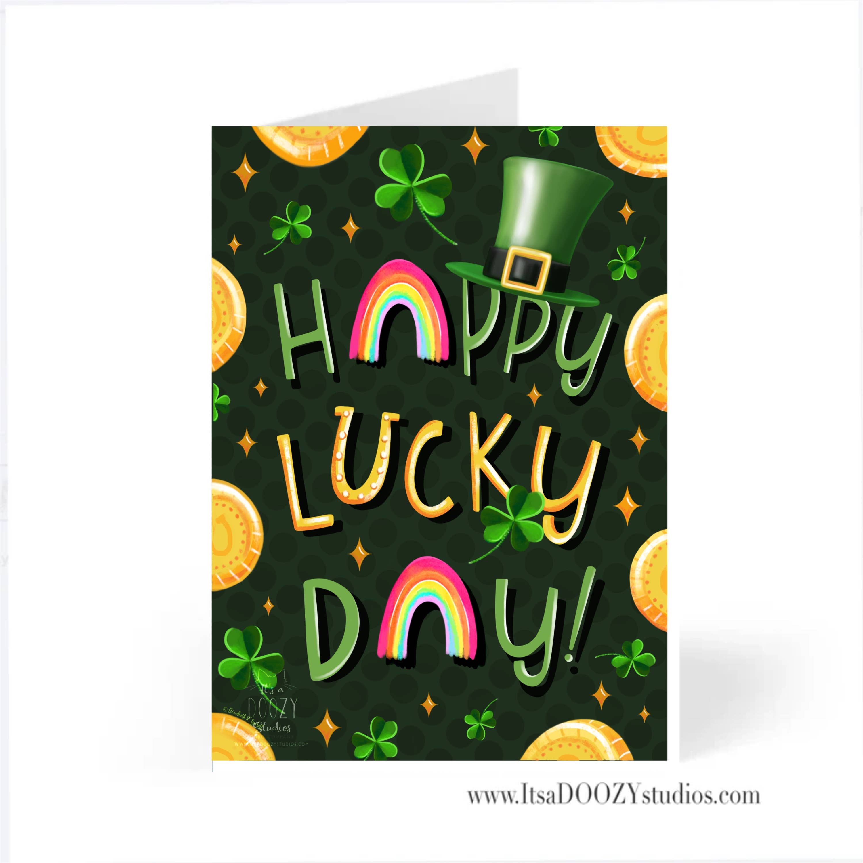 It’s a Doozy Studios - Wholesale St. Patrick's Day Card - Happy Lucky Day - St. Patty Card With Matching Envelope1