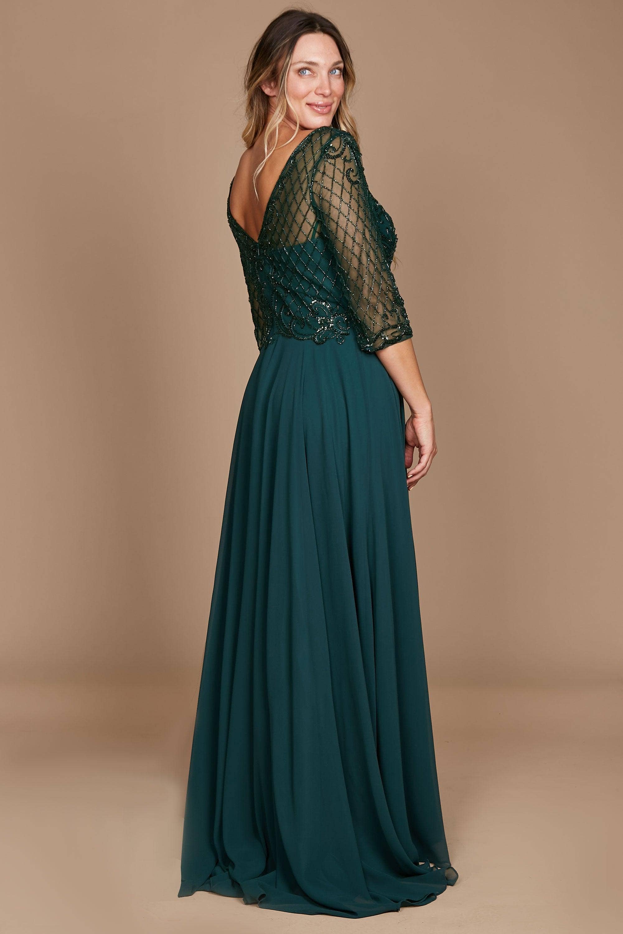 Kos Couture – wholesale Klänning - Dam – Långärmad formell klänning för brudens mor26