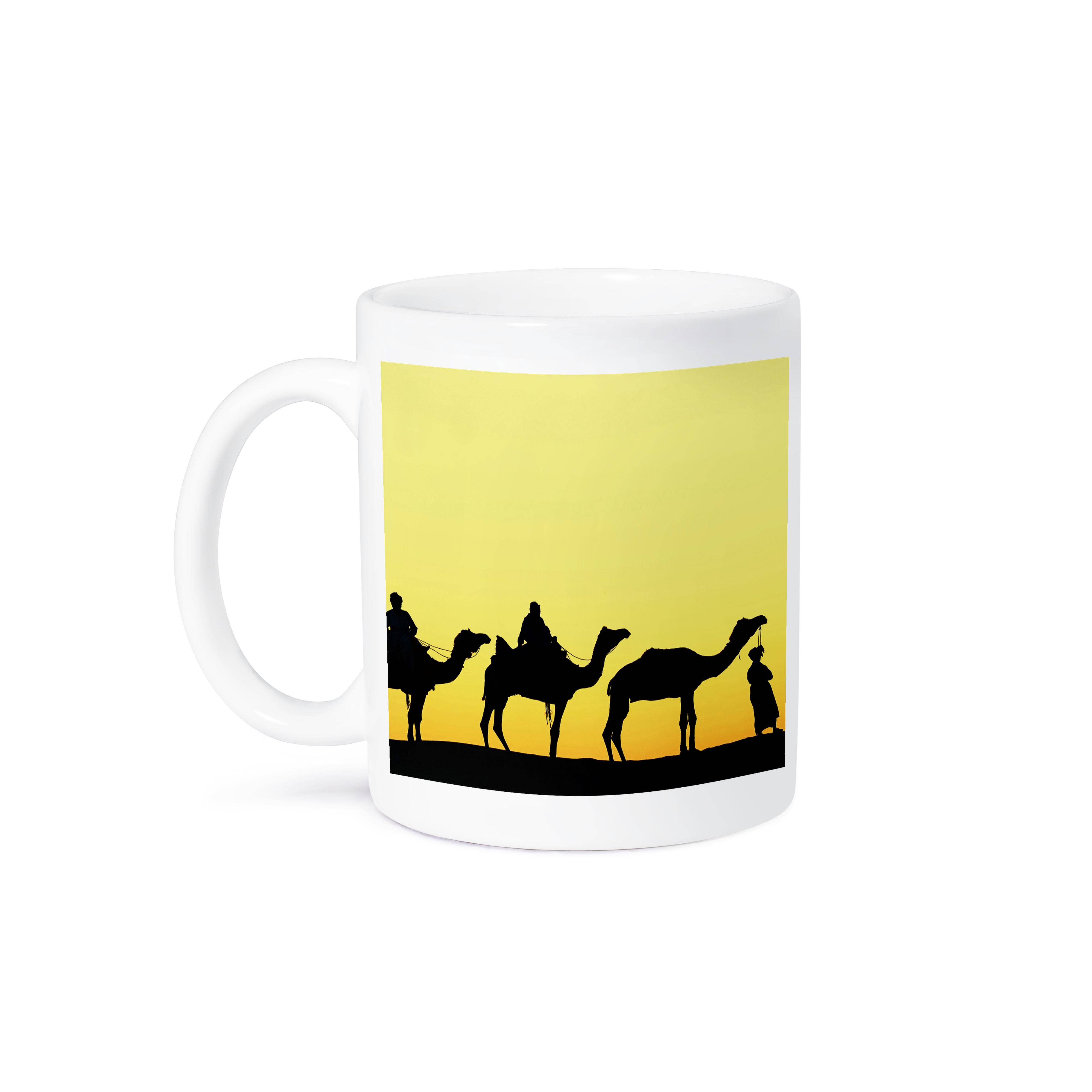 3dRose - Wholesale Coffee Mug - 3dRose, Camels and driver at sunset, Thar Desert, Jodhpur, -AS10 AJE0277 - Adam Jones, Mug8