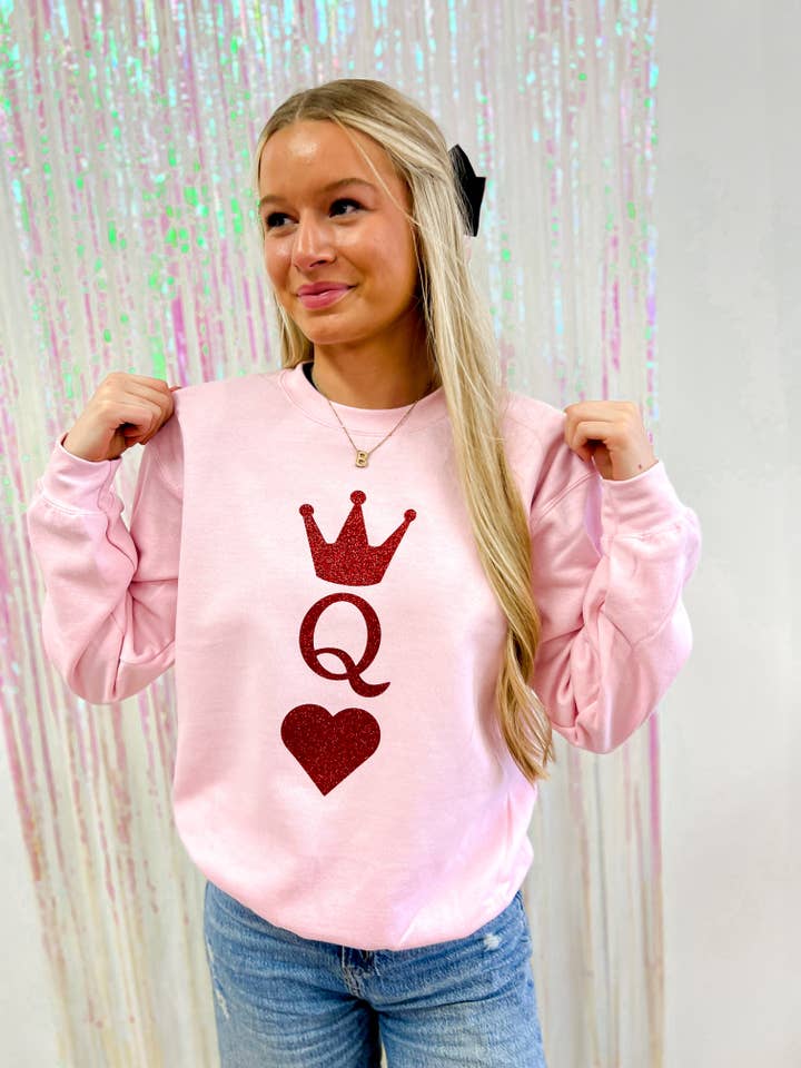 Hart and Hollow - Wholesale Graphic Sweatshirt - Women's - Queen of Hearts Sweatshirt