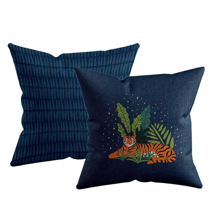 Pillow: Resting Tiger/Tribal for wholesale by Sam and Zoey