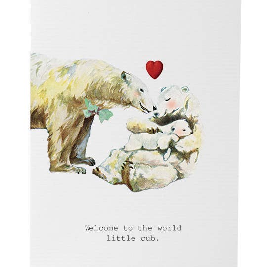 TokyoMilk - Wholesale Baby Card - Welcome To The World Little Cub Greeting Card