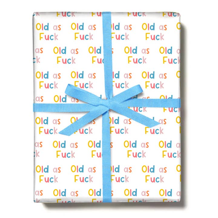 OLD AS FUCK Funny Gift Wrap For Him, Her for wholesale by Central 23 Cards