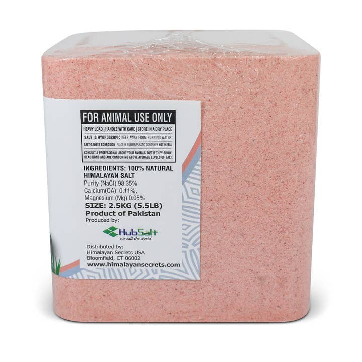 Himalayan Secrets - Vente Compléments alimentaires – hors chat et chien - Sel roche comprimé de l'Himalaya Animal Lèche 2,5 KG