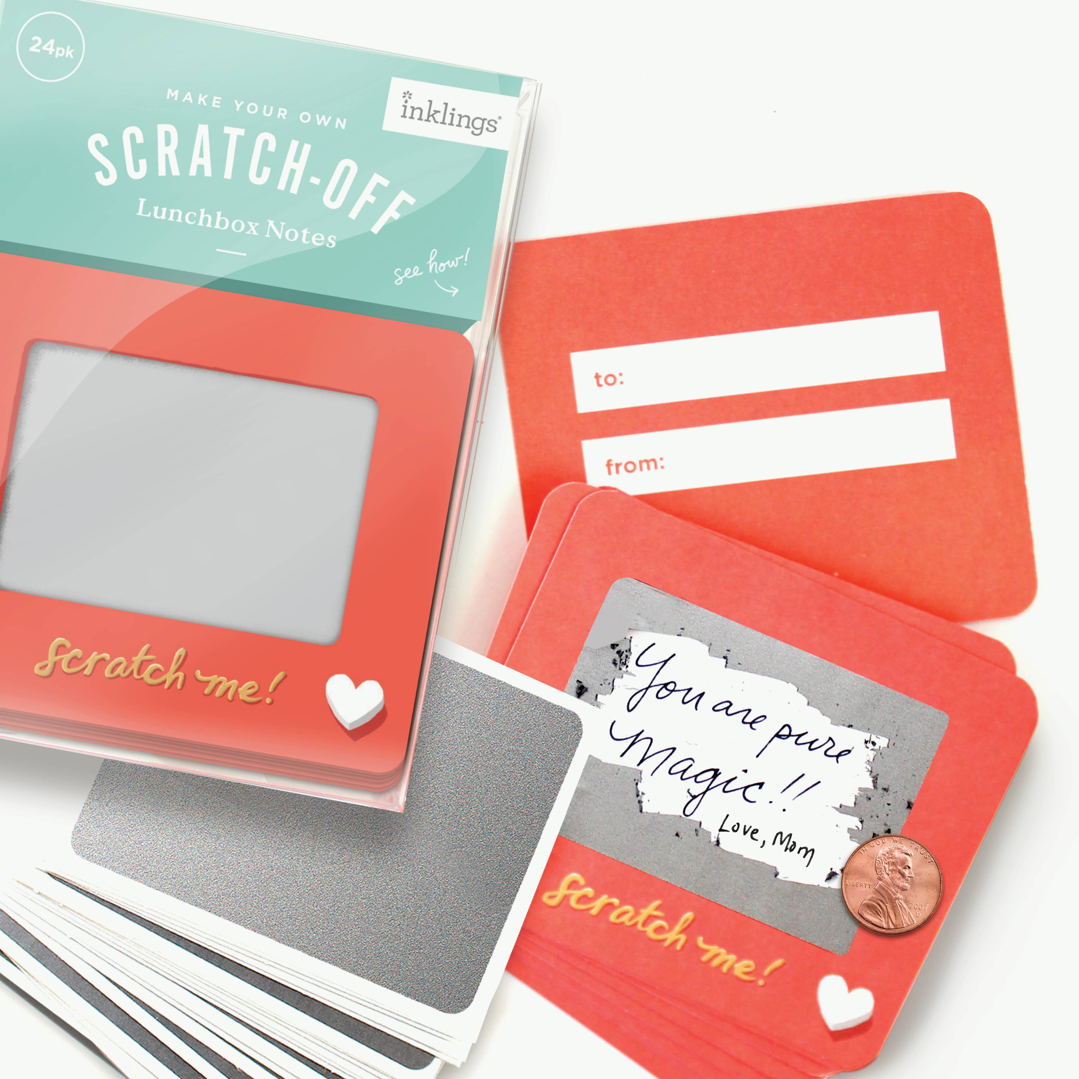 Inklings Paperie – wholesale Kontorsmateriel/Notecard Set – Skraplott Lunchlåda Anteckningar - Skrapa-en-Skiss6
