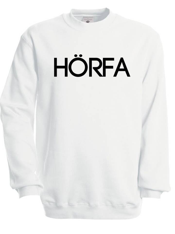 Sweat-shirt classique en blanc pour la vente par HÖRFA