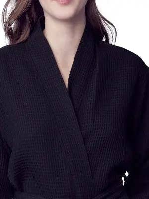 Lotus Linen - Wholesale Robe – Women's - Knee-Length Waffle Robe for Women49