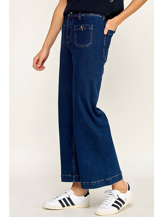 MID RISE WIDE LEG DENIM JEANS for wholesale on Faire2