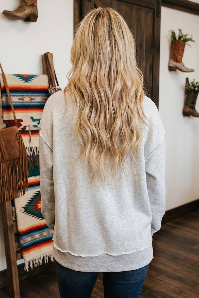 fashionworks - Vente Sweat-shirt – femme - Sweat-shirt réversible à col montant et épaules tombantes oversize12