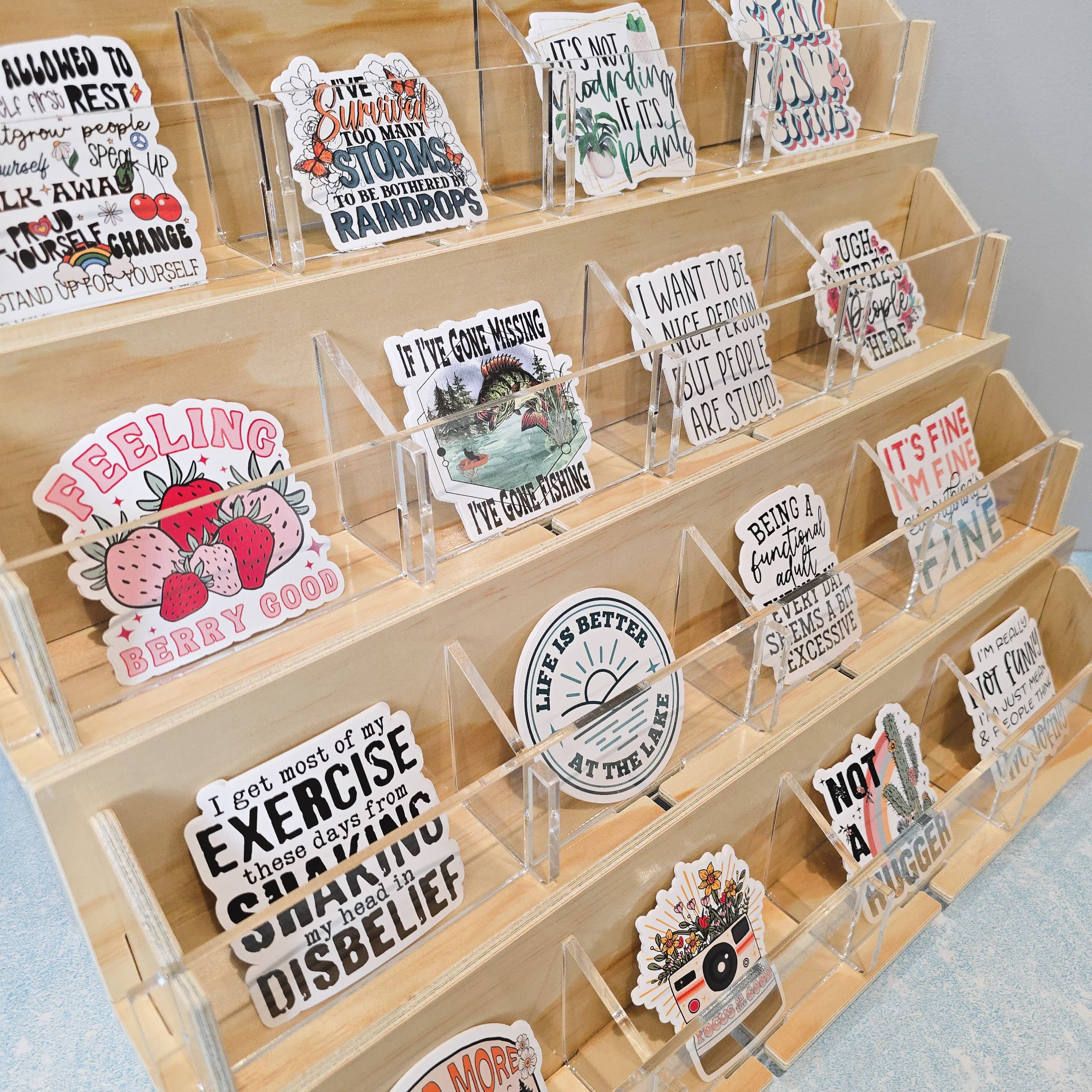 Expression Design Co - Wholesale Retailer Display - Paper & Novelty - 16 Pocket Sticker Display Rack2