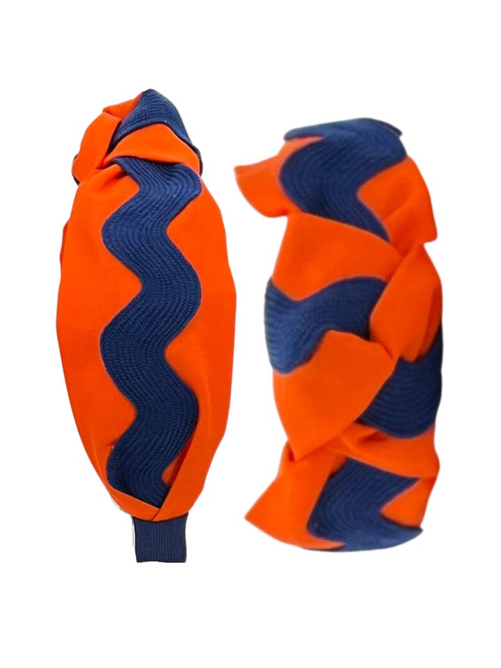 Ric Ric Race bleu marine sur fond orange pour la vente par Pretty Happies