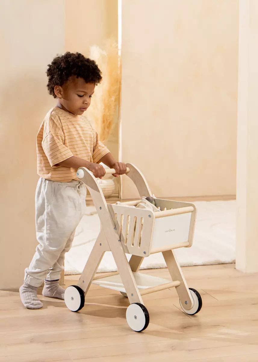 Coco Village - Wholesale Wood Toy - Kids - Wooden Shopping Cart1