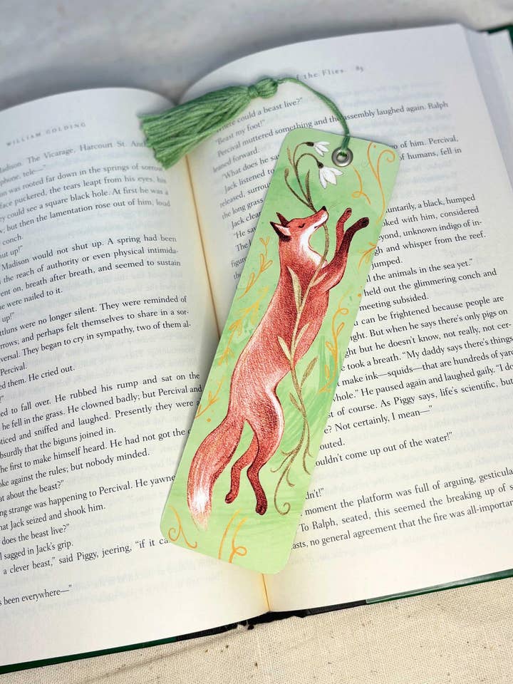 Whimsical Fox Bookmark with Tassel - Handmade Woodland Gift for wholesale by Cats In Cardigans
