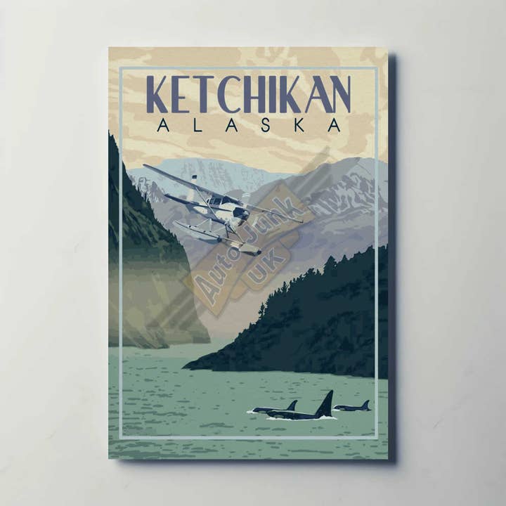 Ketchikan Alaska Metallposter für den Großhandel von Auto Junk UK Ltd