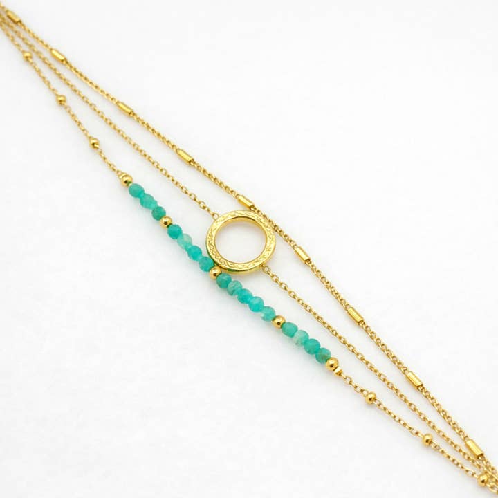 Driedubbele Armband Marilyn voor wholesale door Poudre Bijoux