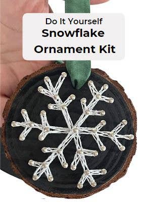 Joyful Imperfectionz - Wholesale DIY Craft Kit - Snowflake String Art Ornament Kit: DIY Christmas Craft