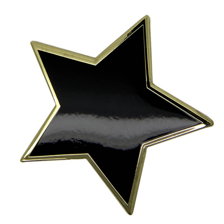big black gold star pin for wholesale by Godert Amsterdam