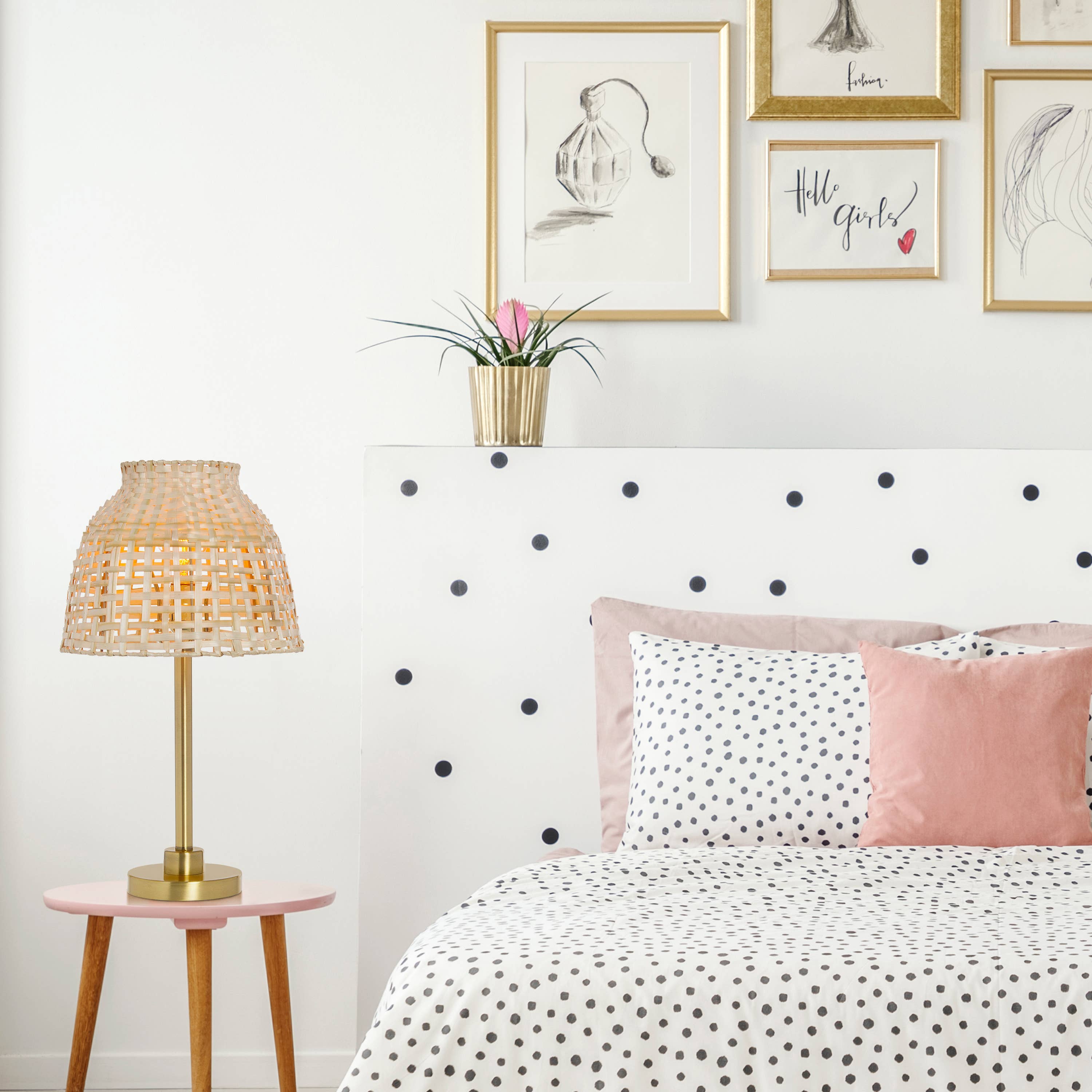 River of Goods - Wholesale Accent/Desk Lamp - 20"H Shayne Natural & Gold Bamboo Shade Table Lamp3