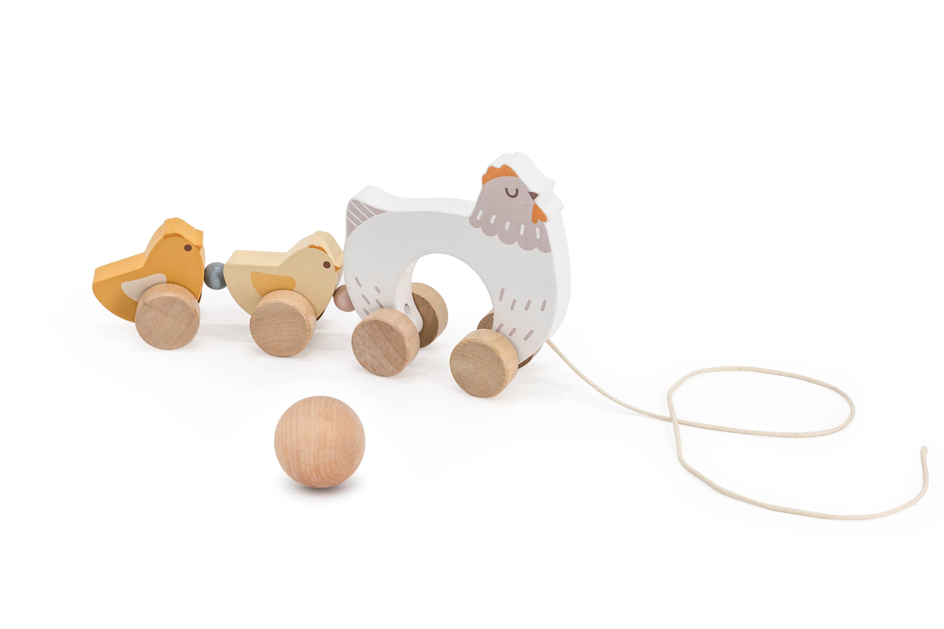 Viga/PolarB - Wholesale Wood Toy - Kids - Pull toy chicken chick egg2