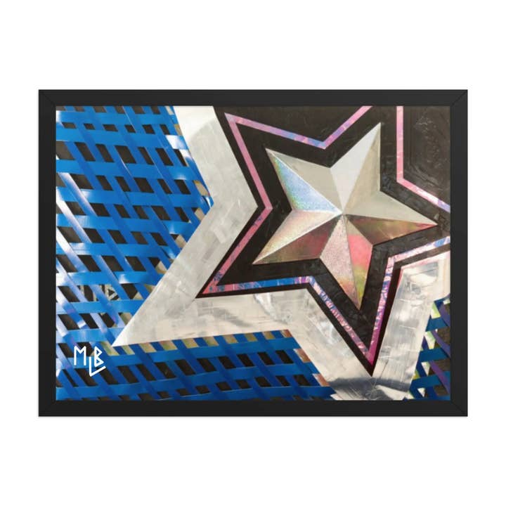 Large Rectangular Star Framed Poster for wholesale by MLB Artist