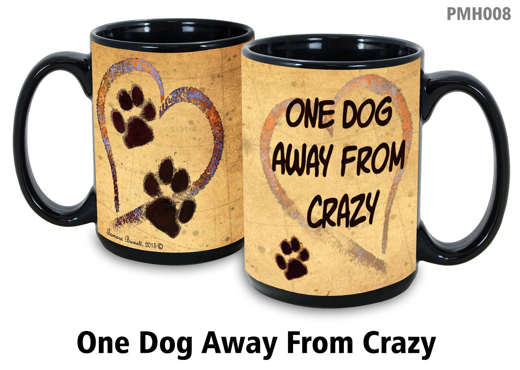 Pet Gifts USA, LLC - Vendita all'ingrosso Tazza - A UN SOLO CANE DALLA FOLLIA Impronte di Zampe sul Mio Cuore Tazza 15 oz