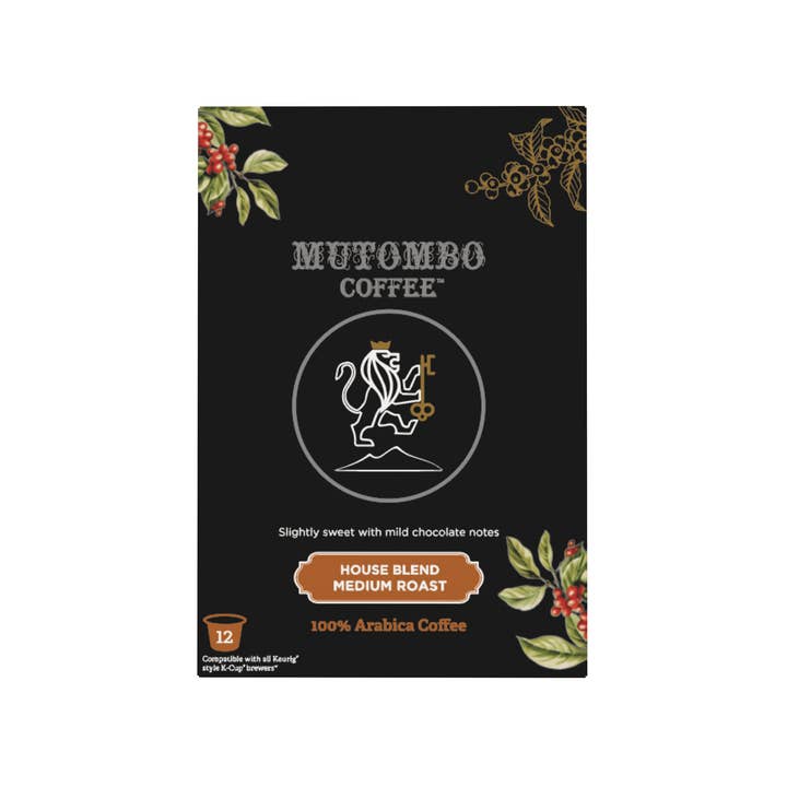 Mutombo Coffee | House Blend, Medium Roast , K Cups , 12 count for wholesale by Mutombo Coffee