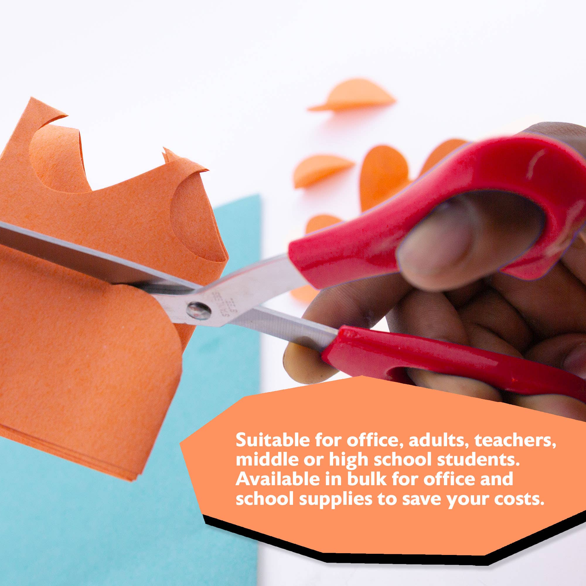 BAZIC Products - Vente Ciseaux - Ciseaux de bureau 8" manche courbé2