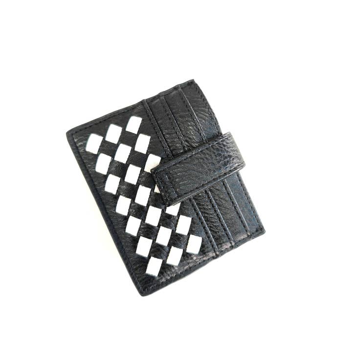 Superbia - Wholesale Card Holder - Women's - Handmade Woven Premium Quality Pu Flat Card Holder Note -a609