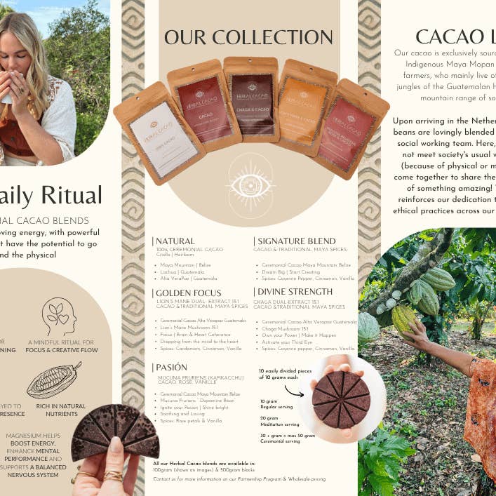 Herbal Cacao - Wholesale Cookbooks & Food - Herbal Cacao Brochure (50x)2