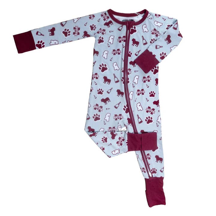 Tailgate Tikes - Wholesale Jumpsuit - Baby - Mississippi State Bulldogs Zippy One-Piece1