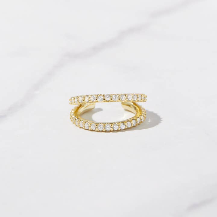 Sami Jewels - Wholesale Cuff/wrap earrings - Marcella Double Row Ear Cuff