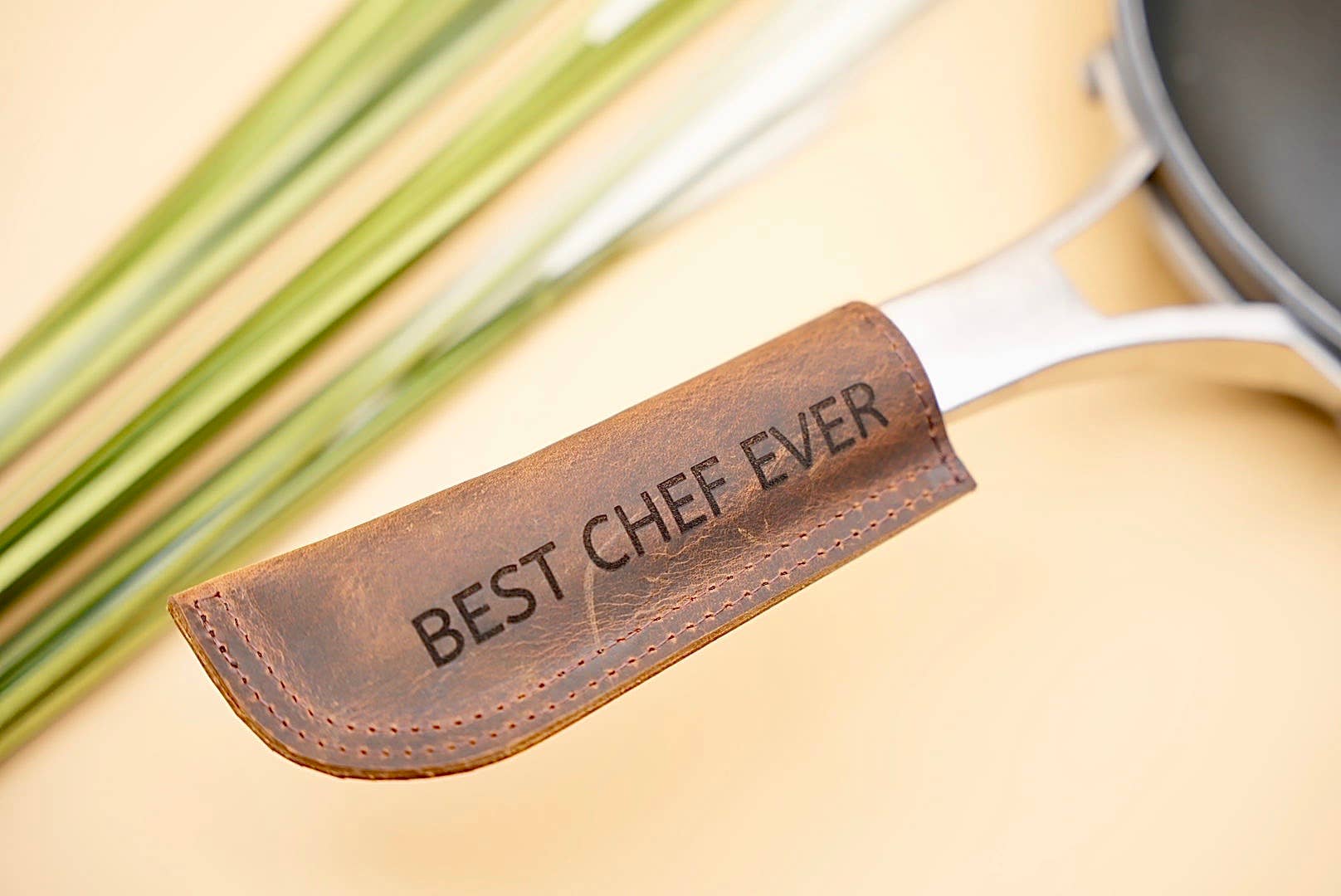 American Leather Goods - Vendita all'ingrosso Guanti da forno/Presine - Maniglia calda in pelle, presina Panhandle per ghisa1