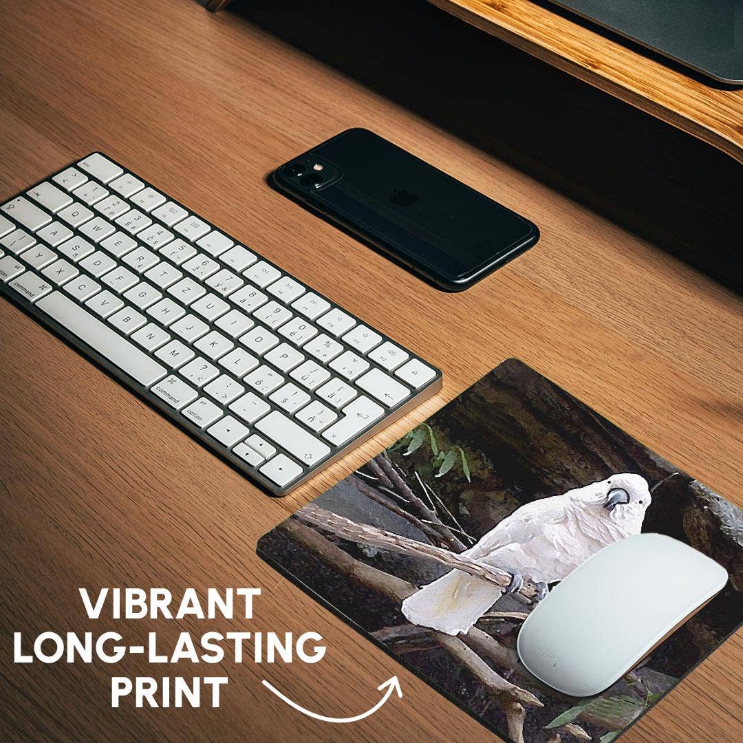 3dRose - Wholesale Mousepad/Trackpad - 3dRose, Moluccan Cockatoo, Mouse Pad5