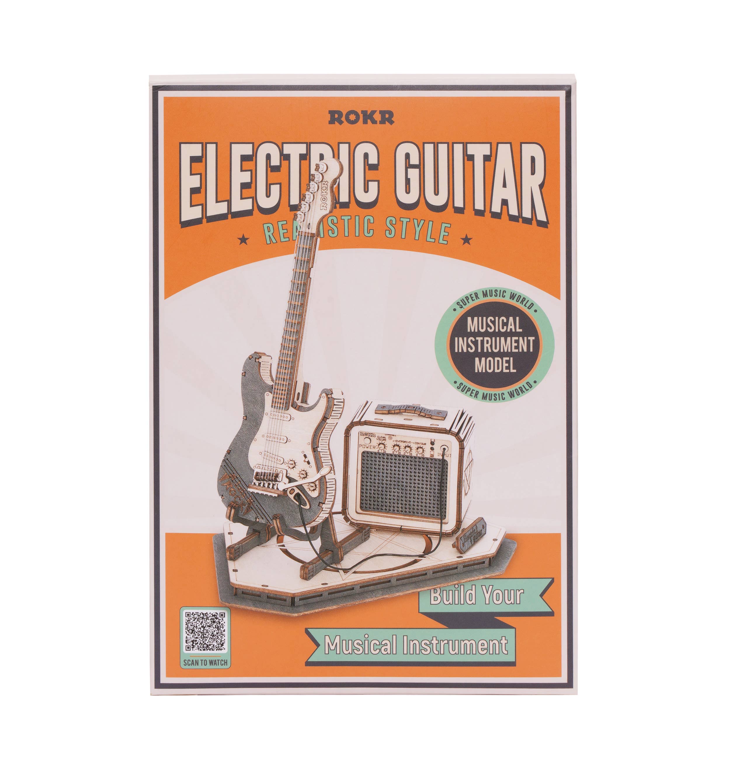 Hands Craft - Wholesale Puzzle - Kids - 3D Laser Cut Wooden Puzzle: Electric Guitar8