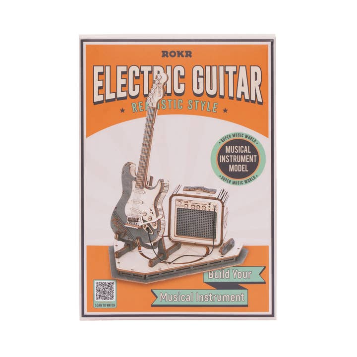 Hands Craft - Wholesale Puzzle - Kids - 3D Laser Cut Wooden Puzzle: Electric Guitar8