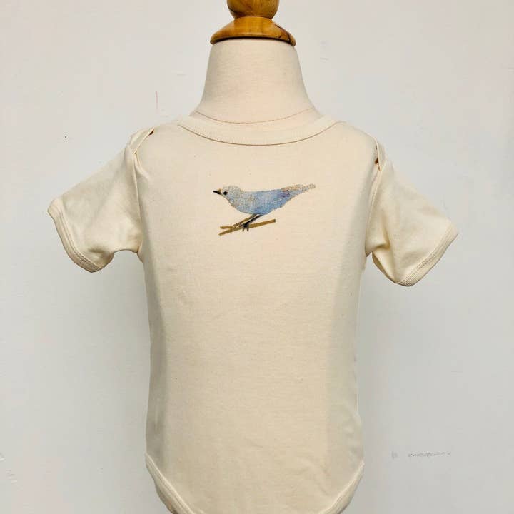 Organic Cotton Onesie - Blue Bird for wholesale by Eunco