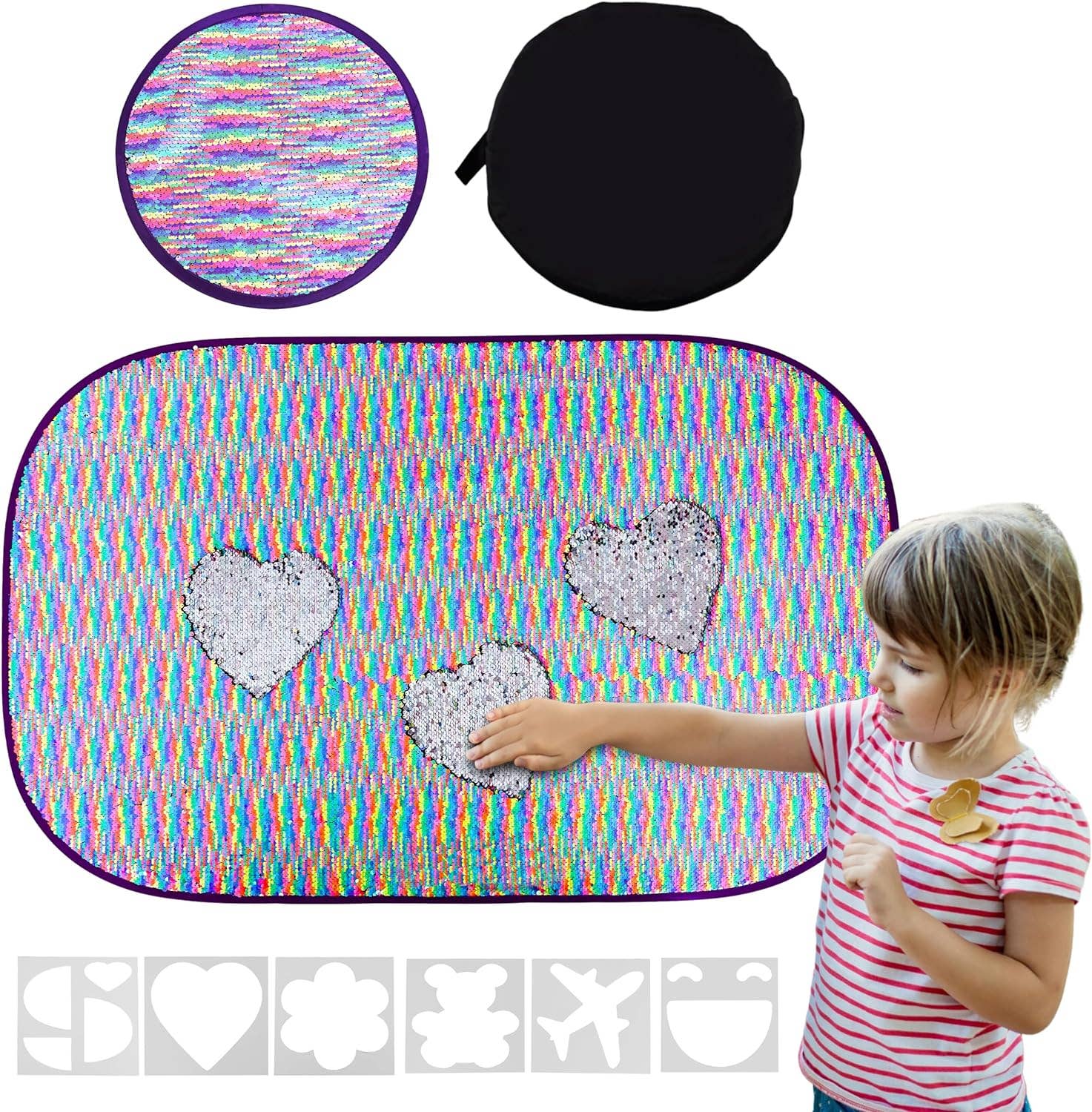 Special Supplies - Wholesale Wall Decor - Kids & Baby - Sequin Fabric Sensory Wall, 39” x 26”, Large Fabric Panel with Colorful Flip Sequined Tactile Stimulation for Kids or Adults, Calming and Stimulating Early Learning Play8