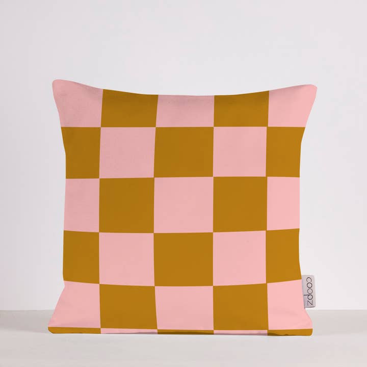 Kussensloop Check Roze/Messing voor wholesale door coopz