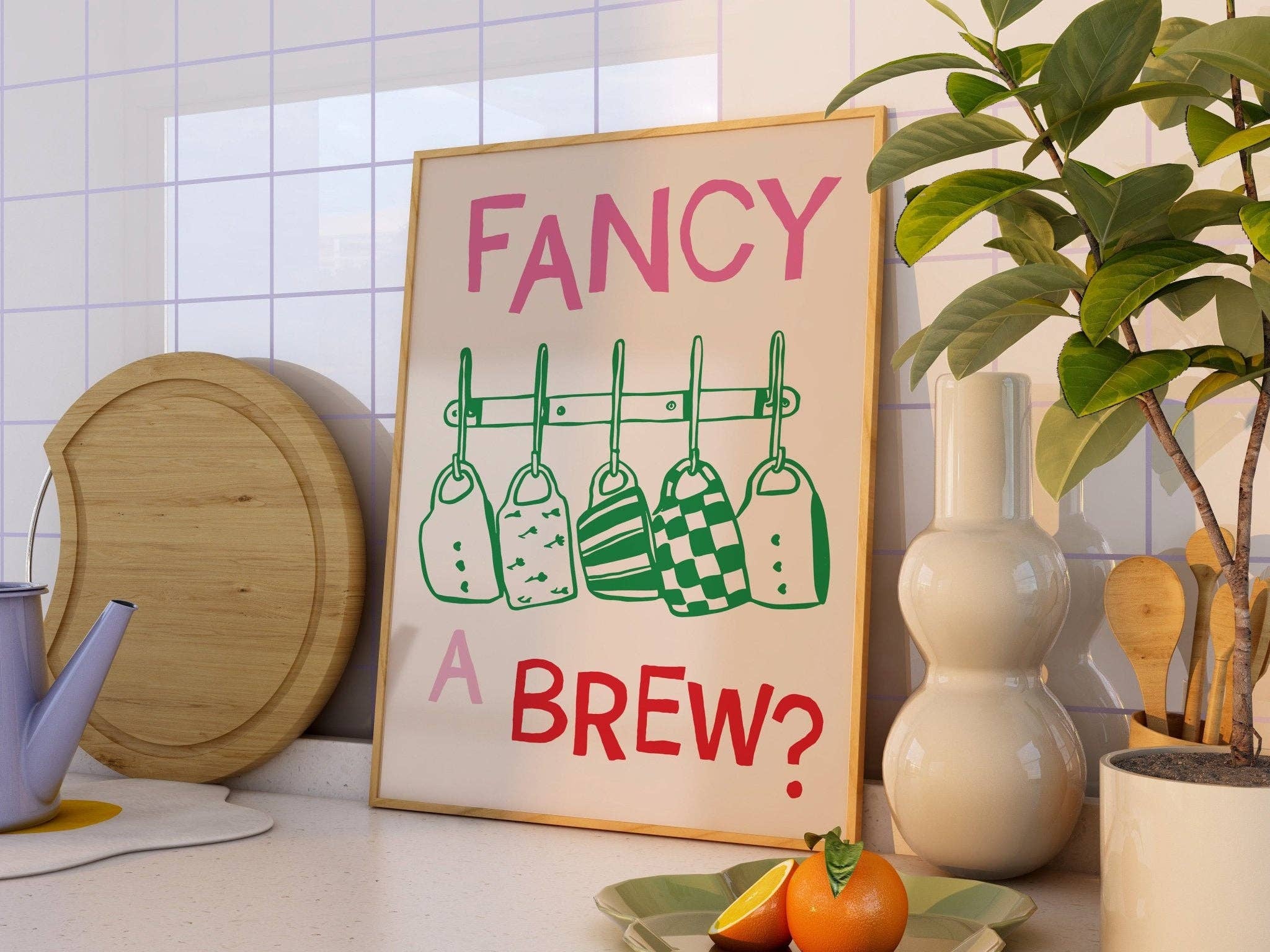 Moonshine Prints – wholesale Art print – Fancy a Brew Kitchen Print2