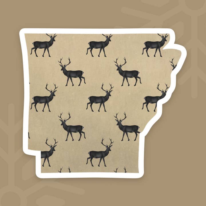 Arkansas Deer State Sticker for wholesale by The State Stickers