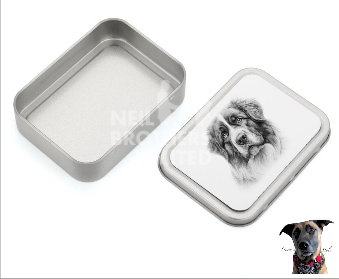 Storms Style - Vente Bocal à friandises – chien - Boîte à friandises en métal pour petit chien noir et gris - de nombreuses races47