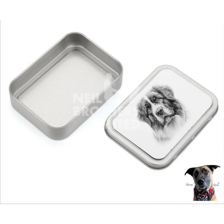 Storms Style - Wholesale Pet Treat Jar - Dog - Black and Grey Small Dog Metal Treat Tin - lots of breeds47