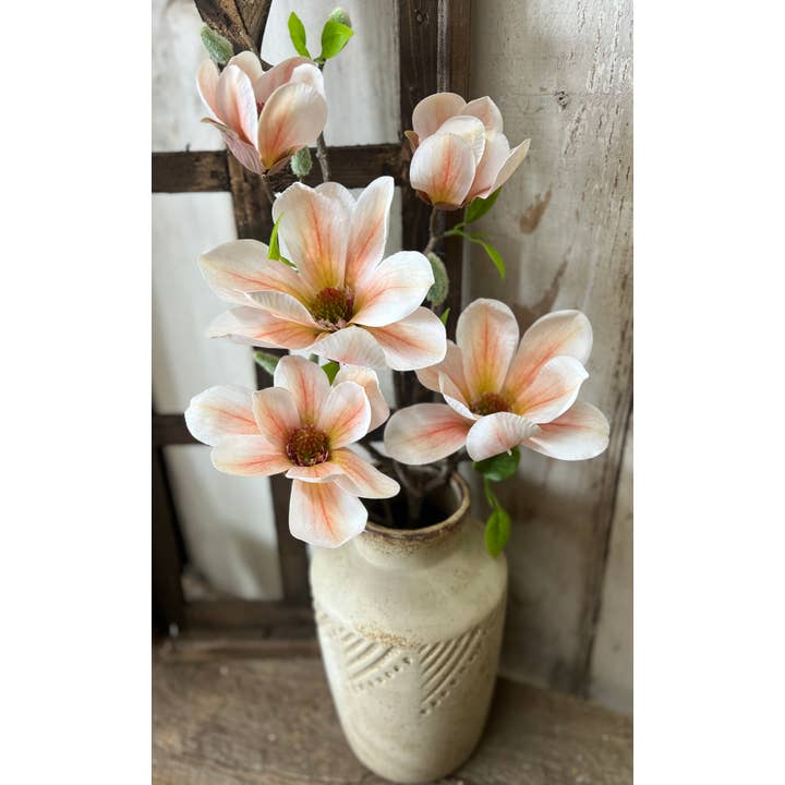 Wholesale Home Decor - Wholesale Artificial Flowers - Peach Magnolia