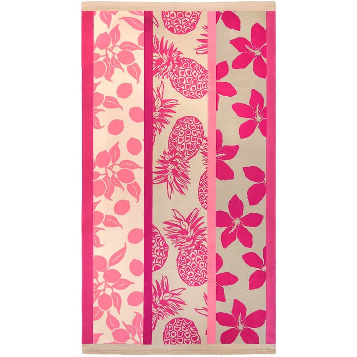 Le comptoir de la plage - Vendita all'ingrosso Telo mare - Telo mare in microfibra Rosa 90x170 220g/m² - Tropea