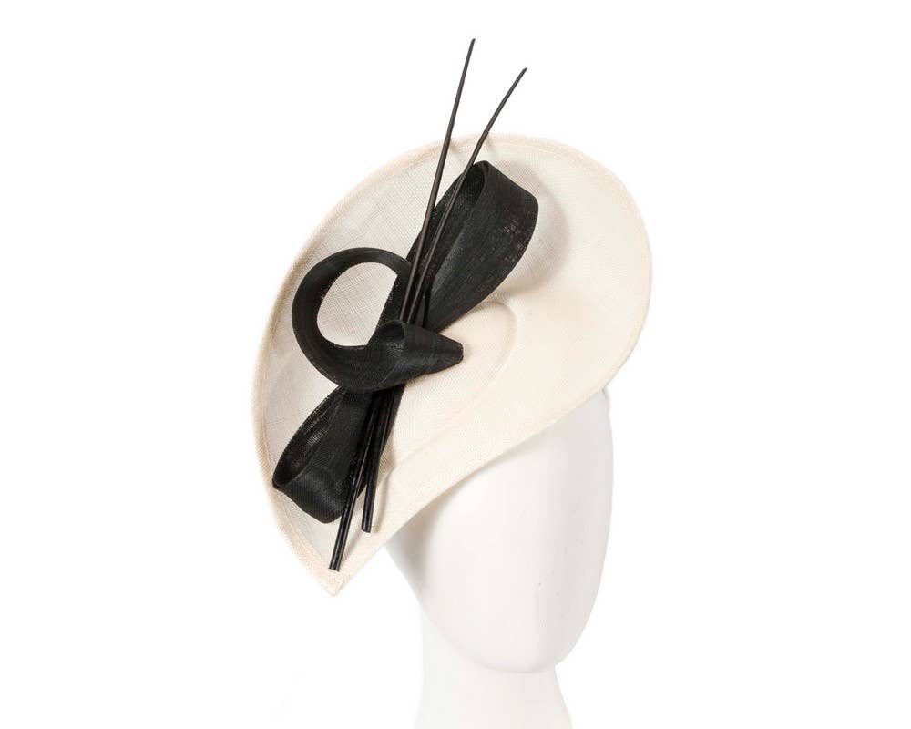 Max Alexander by Cupids Millinery Melbourne - Wholesale Fascinator Hat - Women's - Large sinamay fascinator with loops and feathers4