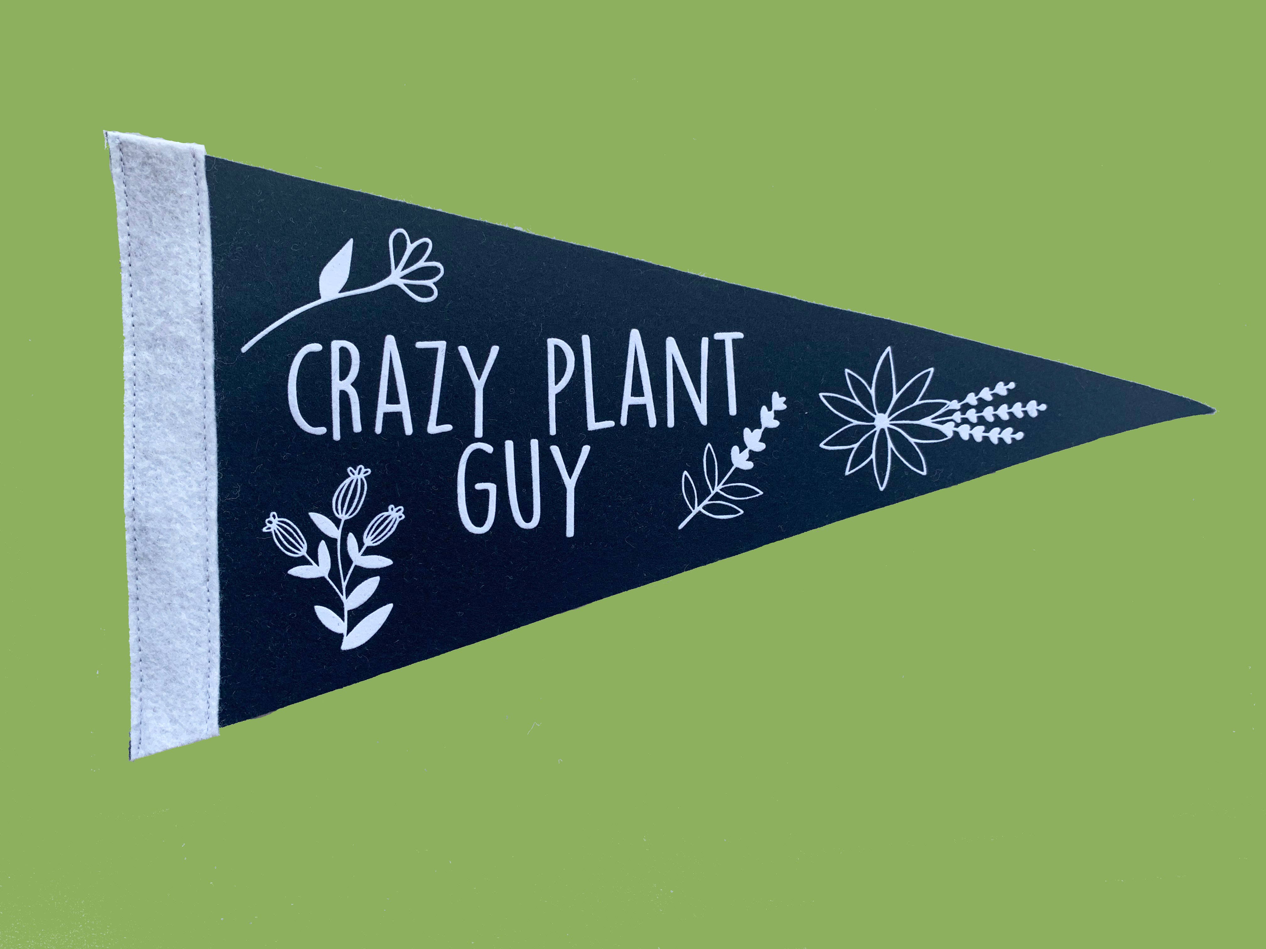Flair City Supply Co - Wholesale Flag - Crazy Plant Guy Pennant2