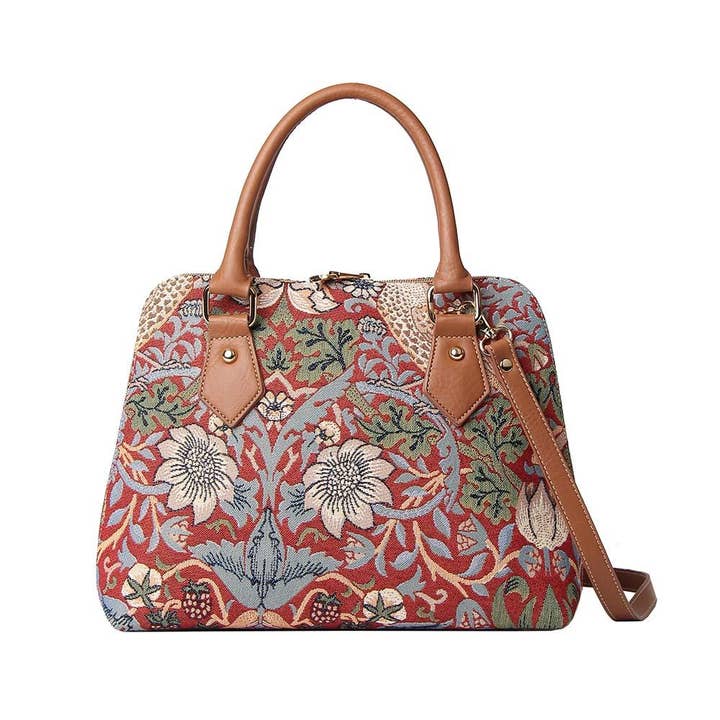Signare Tapestry – wholesale Väska med handtag – Dam – William Morris Jordgubbstjuv Röd - Cabriolet Väska