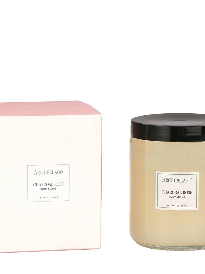 Charcoal Rose Body Scrub for wholesale by Archipelago Fragrences